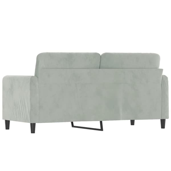 vidaXL 2-sitssoffa ljusgrå 140 cm sammet