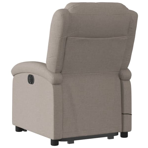 vidaXL Massagefåtölj med uppresningshjälp taupe tyg