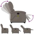 Miniatyrbild 5 av 11: vidaXL Massagefåtölj med uppresningshjälp taupe tyg