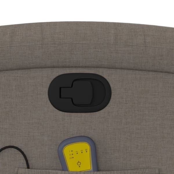 vidaXL Massagefåtölj med uppresningshjälp taupe tyg
