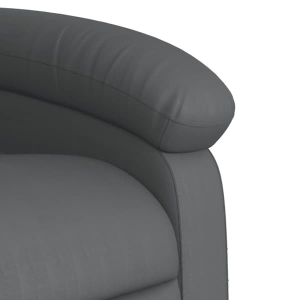vidaXL Reclinerfåtölj med uppresningshjälp grå konstläder