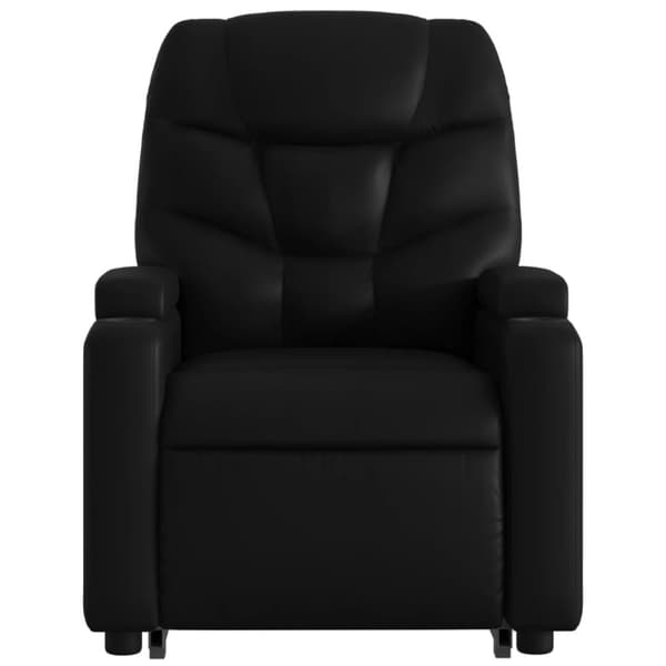 vidaXL Massagefåtölj med uppresningshjälp svart konstläder