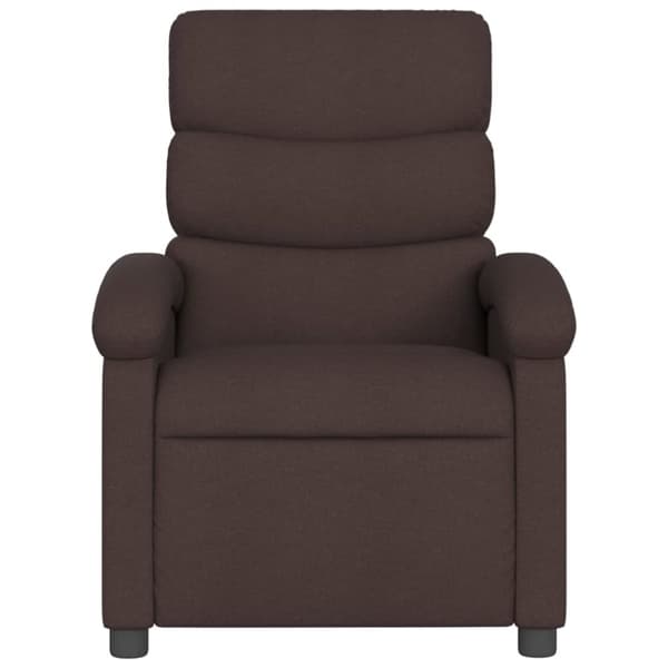 vidaXL Elektrisk reclinerfåtölj mörkbrun tyg