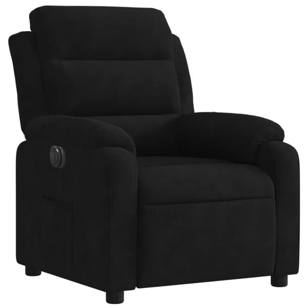 vidaXL eldrevet lænestol velour sort