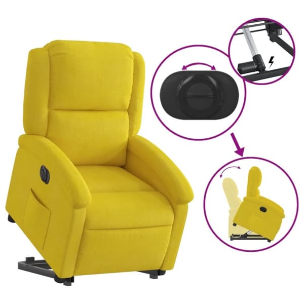 vidaXL løftestol velour gul