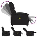 Miniatyrbild 7 av 11: vidaXL Elektrisk massagefåtölj med uppresningshjälp svart tyg