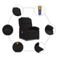 Miniatyrbild 8 av 11: vidaXL Elektrisk massagefåtölj med uppresningshjälp svart tyg