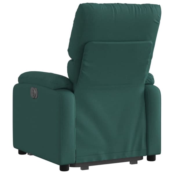 vidaXL Reclinerfåtölj med uppresningshjälp mörkgrön tyg