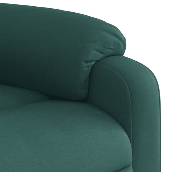 vidaXL Reclinerfåtölj med uppresningshjälp mörkgrön tyg