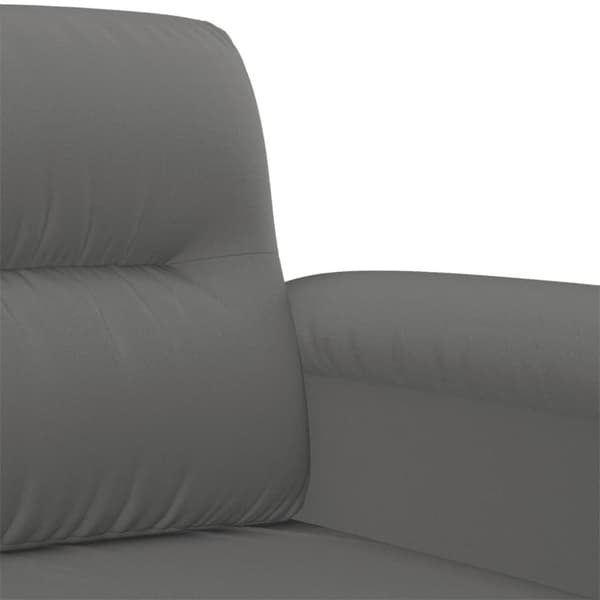 vidaXL 3-sitssoffa Mörkgrå 180 cm mikrofibertyg