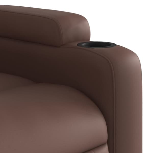 vidaXL Elektronisk reclinerfåtölj brun konstläder