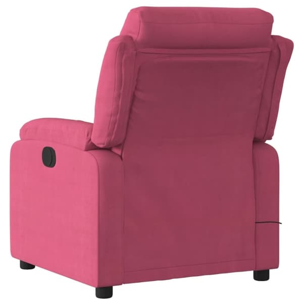 vidaXL massagestol velour vinrød