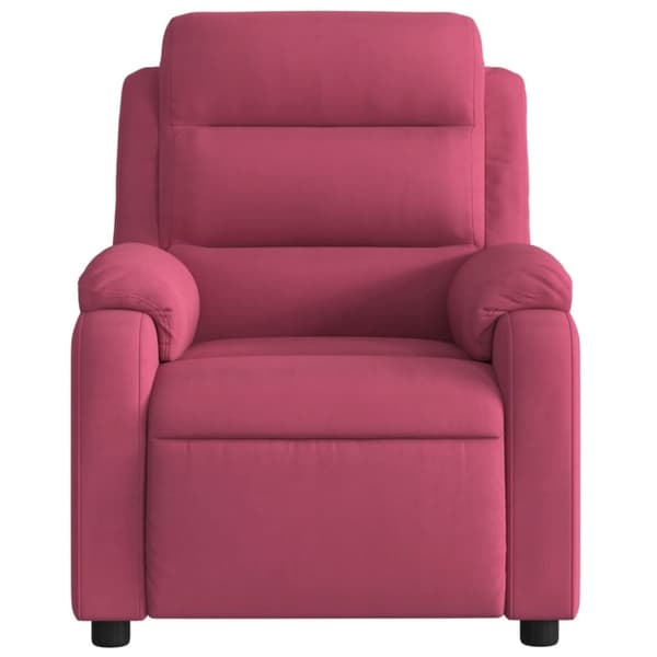 vidaXL massagestol velour vinrød