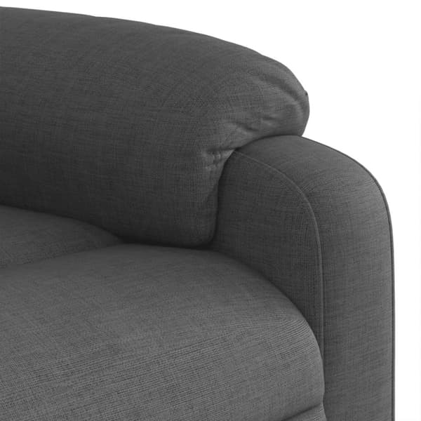 vidaXL Massagefåtölj med uppresningshjälp mörkgrå tyg