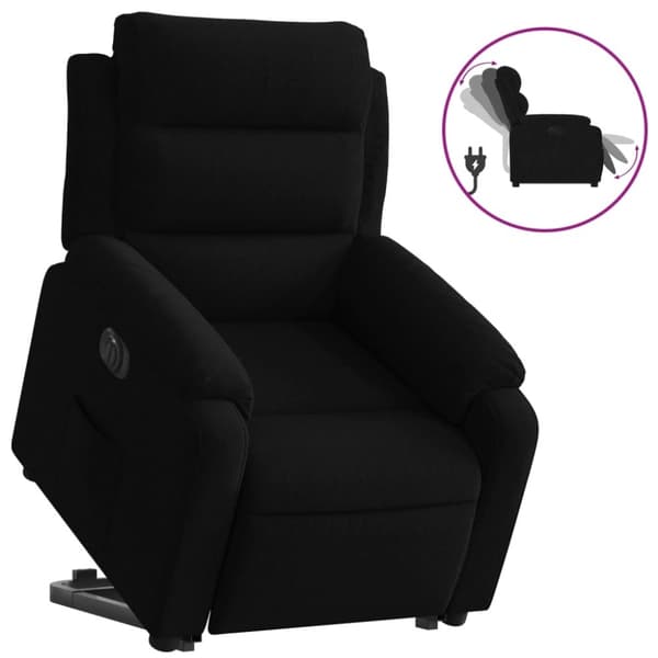 vidaXL løftestol velour sort