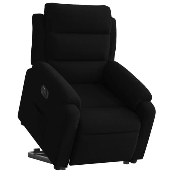 vidaXL Elektrisk reclinerfåtölj med uppresningshjälp svart sammet