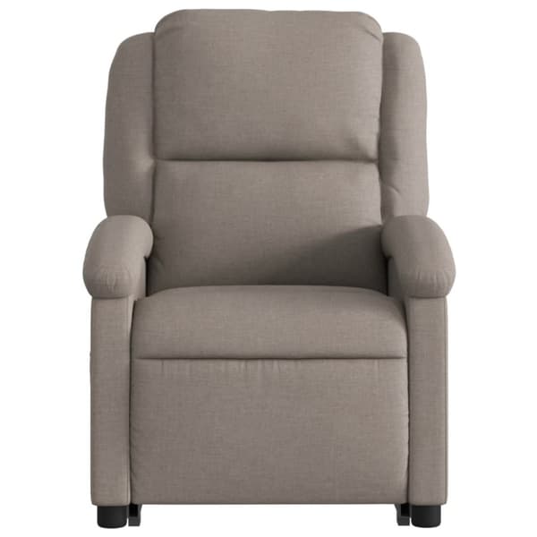 vidaXL Elektrisk massagefåtölj med uppresningshjälp taupe tyg