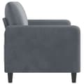 Miniatyrbillede 3 af 8: vidaXL 2-personers sofa 140 cm fløjl mørkegrå