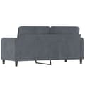 Miniatyrbillede 4 af 8: vidaXL 2-personers sofa 140 cm fløjl mørkegrå