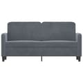 Miniatyrbillede 2 af 8: vidaXL 2-personers sofa 140 cm fløjl mørkegrå