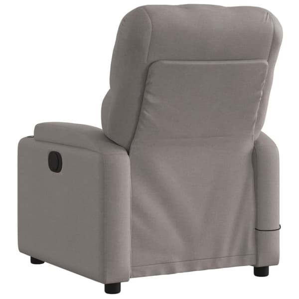 vidaXL Elektrisk massagefåtölj taupe tyg