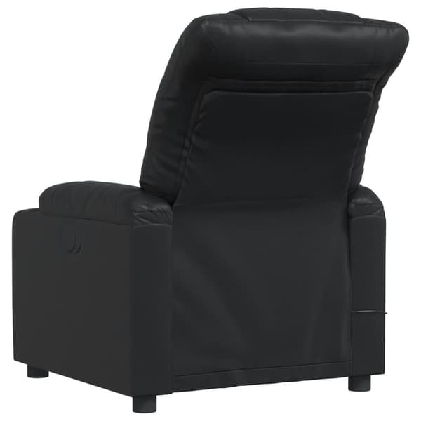 vidaXL Massagefåtölj svart konstläder