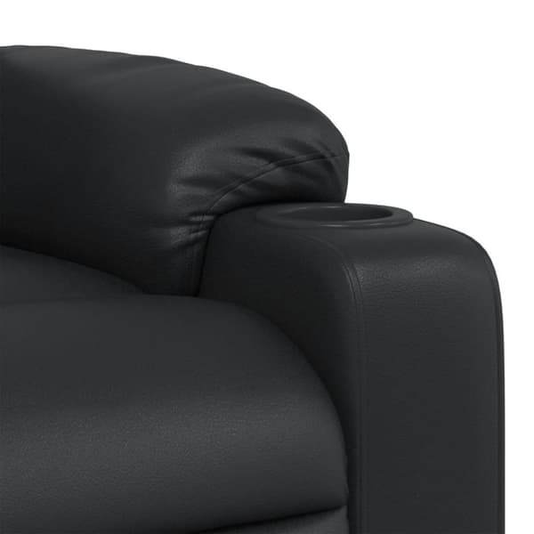 vidaXL Massagefåtölj svart konstläder