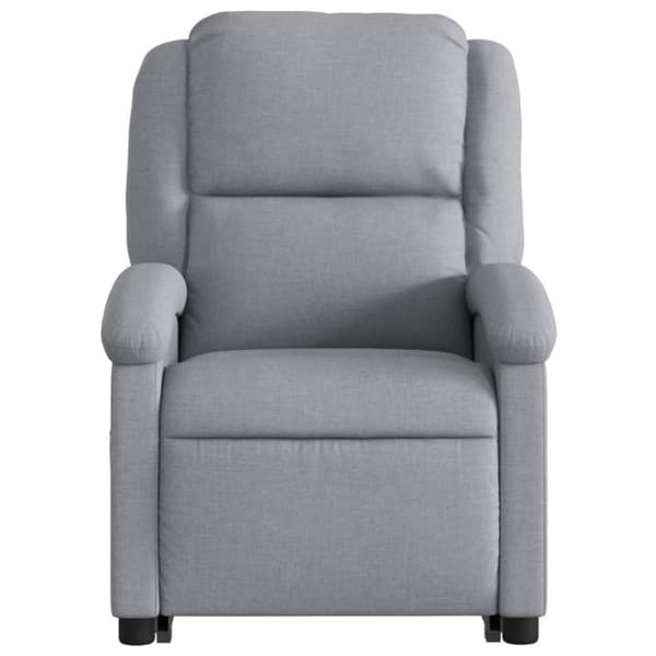 vidaXL Reclinerfåtölj med uppresningshjälp ljusgrå tyg