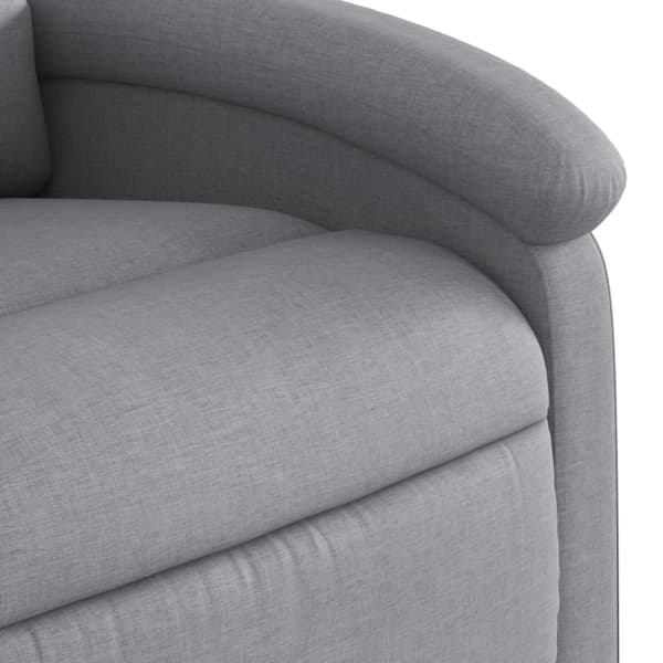 vidaXL Reclinerfåtölj med uppresningshjälp ljusgrå tyg