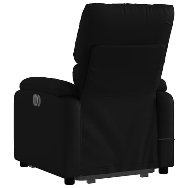 vidaXL Massagefåtölj med uppresningshjälp svart konstläder