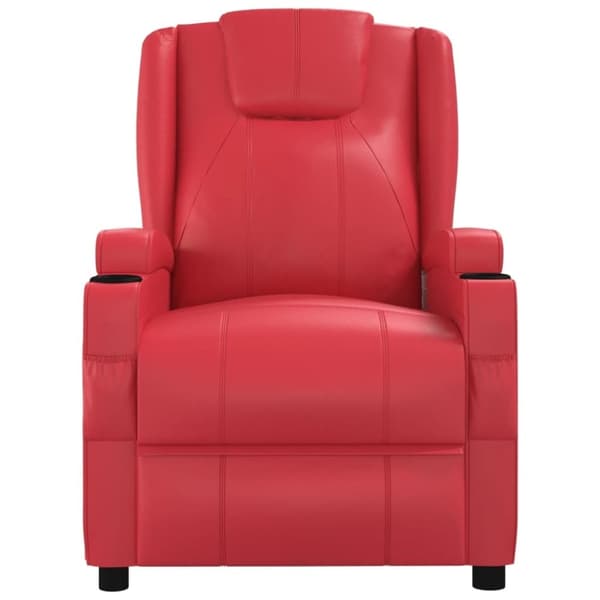 vidaXL Reclinerfåtölj gräddvit konstläder