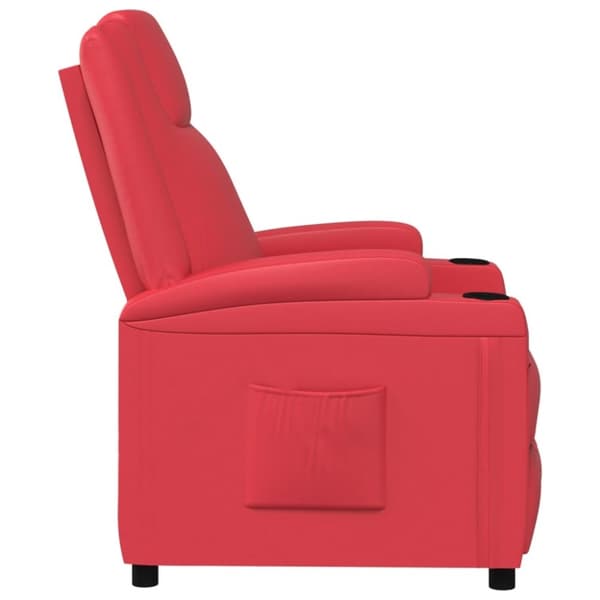 vidaXL Reclinerfåtölj gräddvit konstläder