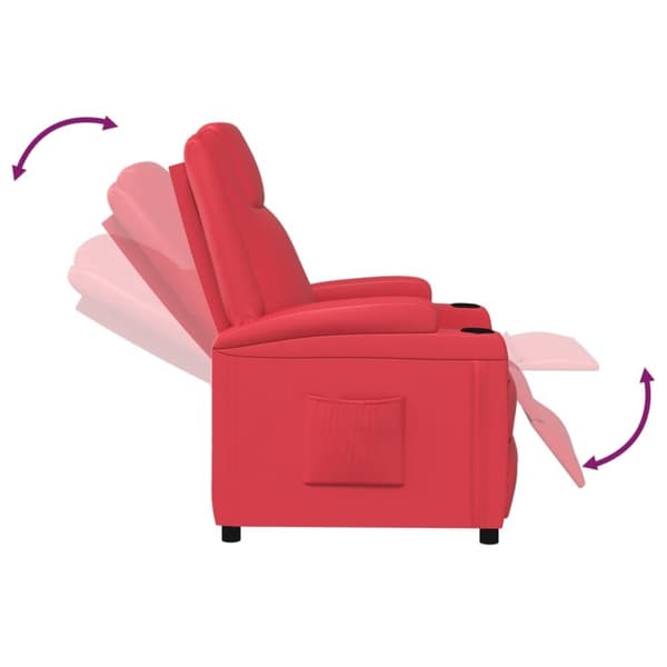 vidaXL Reclinerfåtölj gräddvit konstläder