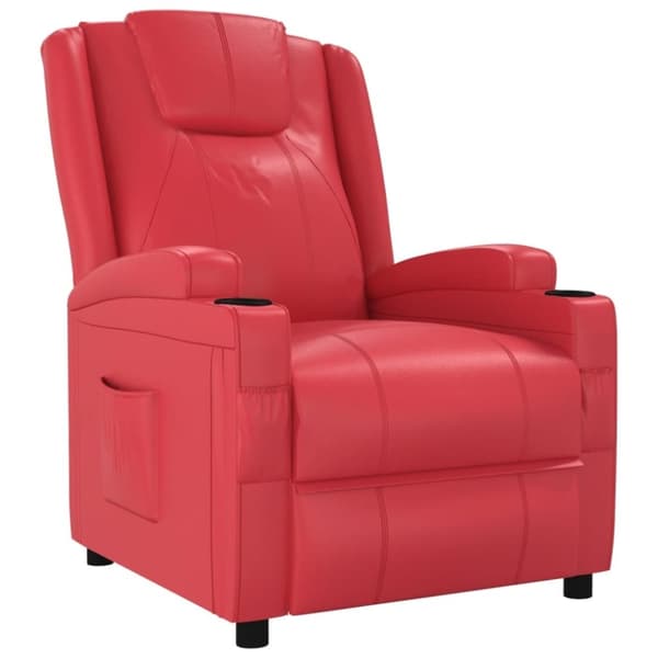 vidaXL Reclinerfåtölj gräddvit konstläder