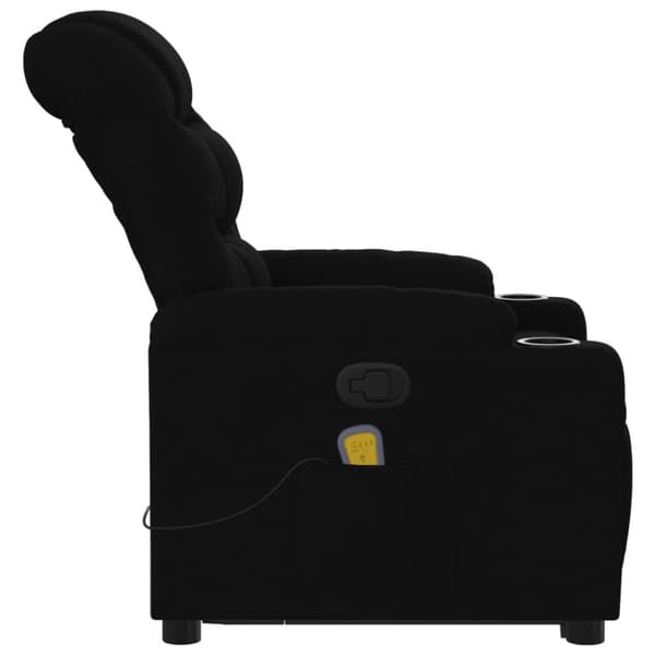 vidaXL Massagefåtölj med uppresningshjälp svart tyg