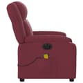 Miniatyrbild 10 av 11: vidaXL Elektrisk massagefåtölj vinröd tyg