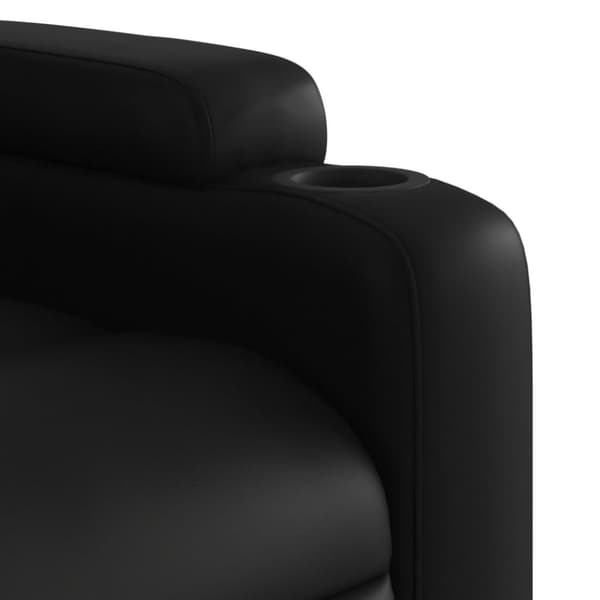 vidaXL Elektrisk massagefåtölj svart konstläder