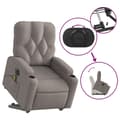 Miniatyrbild 11 av 11: vidaXL Elektrisk massagefåtölj med uppresningshjälp taupe tyg