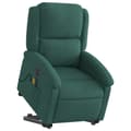 Miniatyrbillede 2 af 5: vidaXL massagestol med løftefunktion velour mørkegrøn