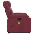 Miniatyrbild 11 av 11: vidaXL Massagefåtölj med uppresningshjälp vinröd tyg