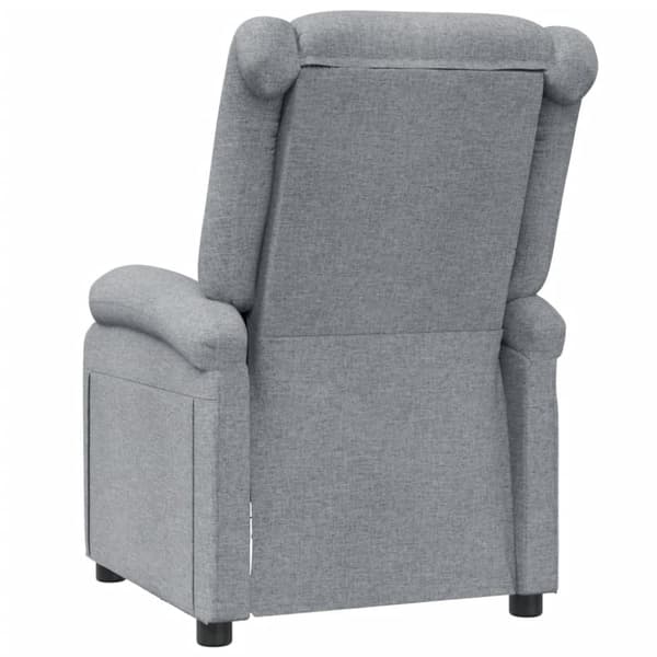 vidaXL Reclinerfåtölj ljusgrå tyg
