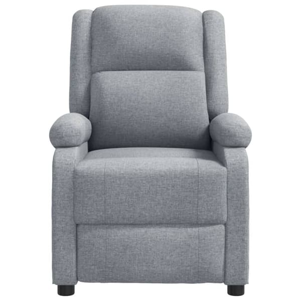 vidaXL Reclinerfåtölj ljusgrå tyg