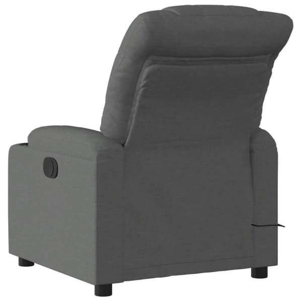 vidaXL Massagefåtölj mörkgrå tyg
