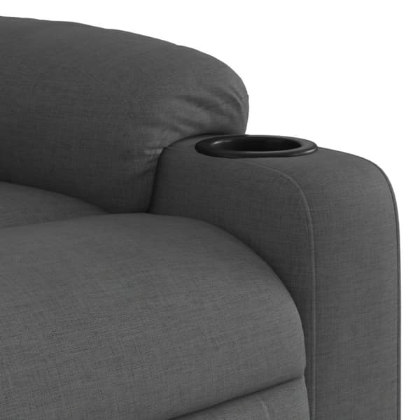 vidaXL Massagefåtölj mörkgrå tyg
