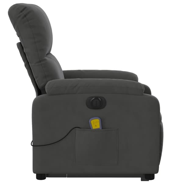 vidaXL Elektrisk massagefåtölj med uppresningshjälp mikrofibertyg