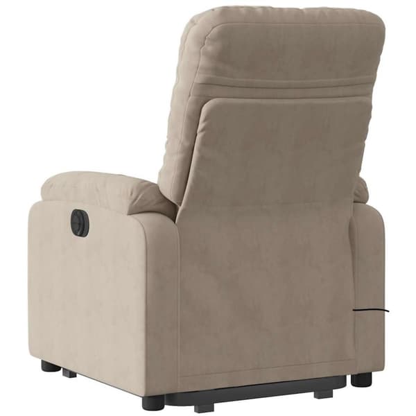 vidaXL Elektrisk massagefåtölj med uppresningshjälp mikrofibertyg
