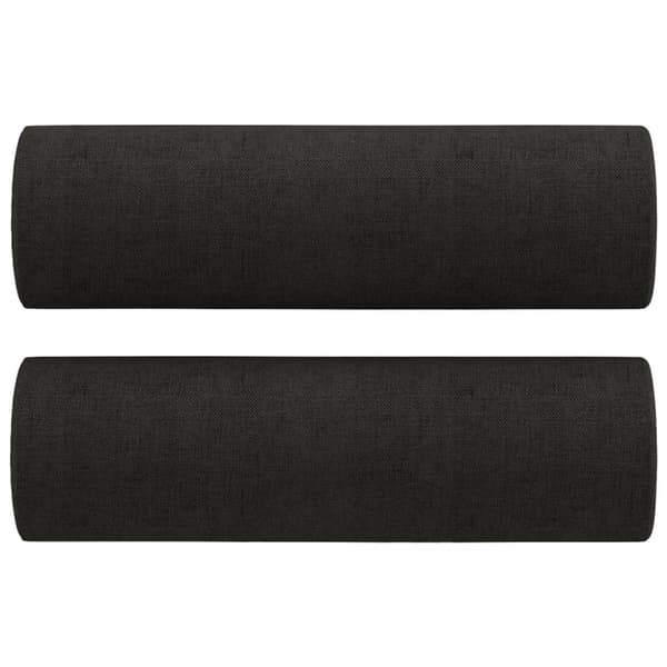 vidaXL sofasæt 3 dele med puder stof sort