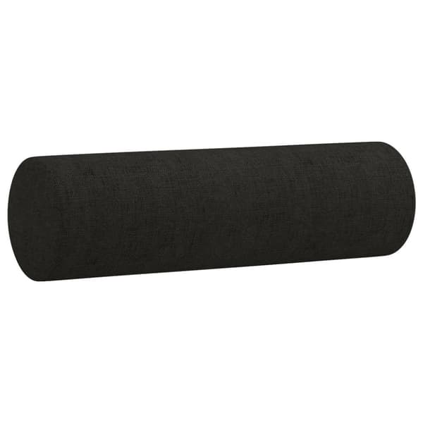 vidaXL sofasæt 3 dele med puder stof sort