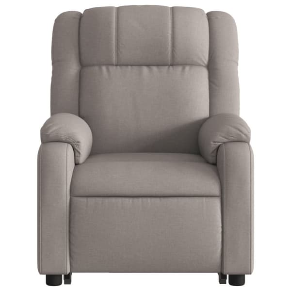 vidaXL Reclinerfåtölj med uppresningshjälp taupe tyg