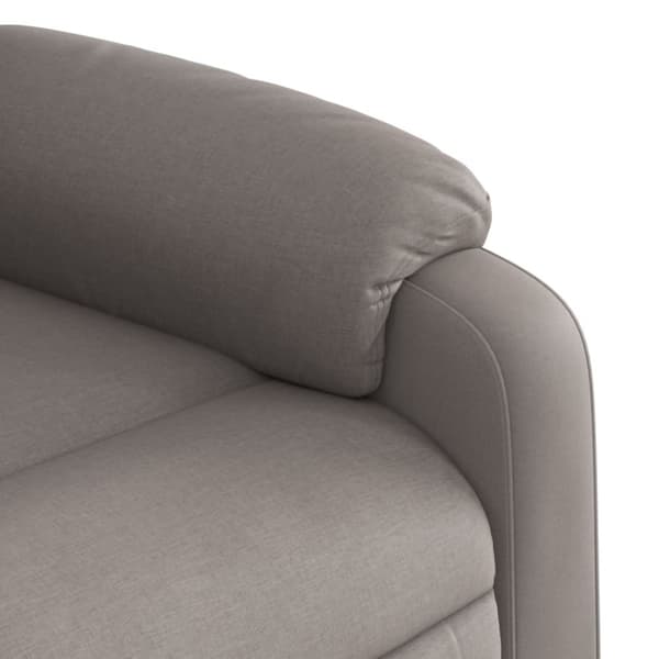 vidaXL Reclinerfåtölj med uppresningshjälp taupe tyg